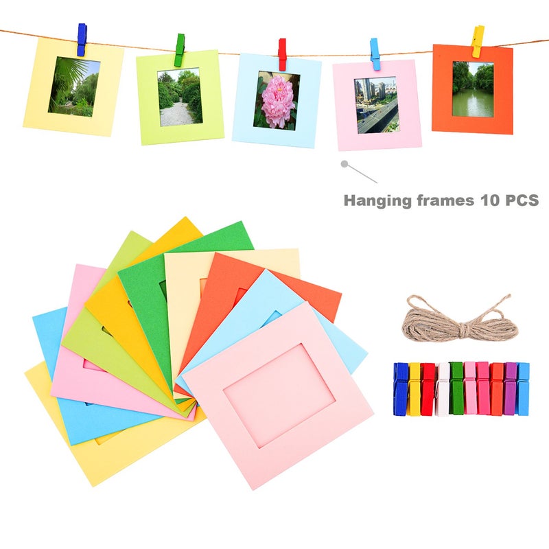 Sunmns Accessories Bundle Kit Set Compatible with Fujifilm Instax Mini 12 11 9 90 70 Films, Accessory Include Album, Film Stickers, Desk Frames, Hanging Frame, Strap (Rainbow) - Image 5
